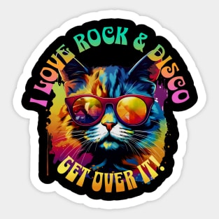 Rock & Disco Cat Sticker